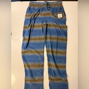 Blue and Brown Striped Pants